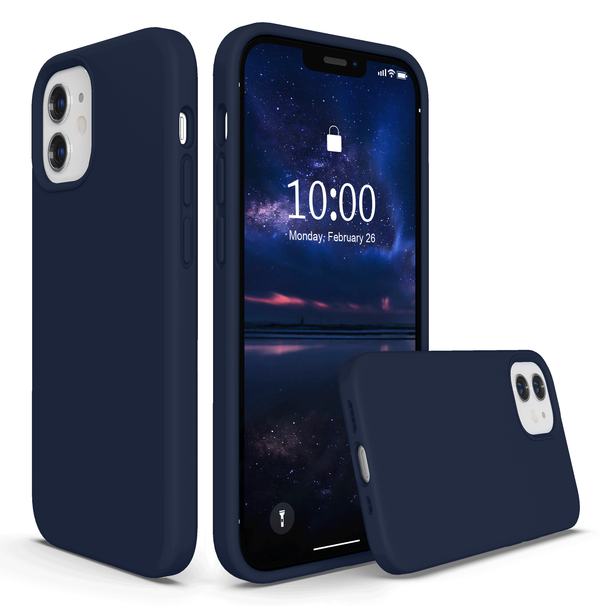 SURPHY Silicone Case Compatible with iPhone 12 Mini Case 5.4 inches, Liquid Silicone Phone Case (with Microfiber Lining) Designed for iPhone 12 Mini 2020