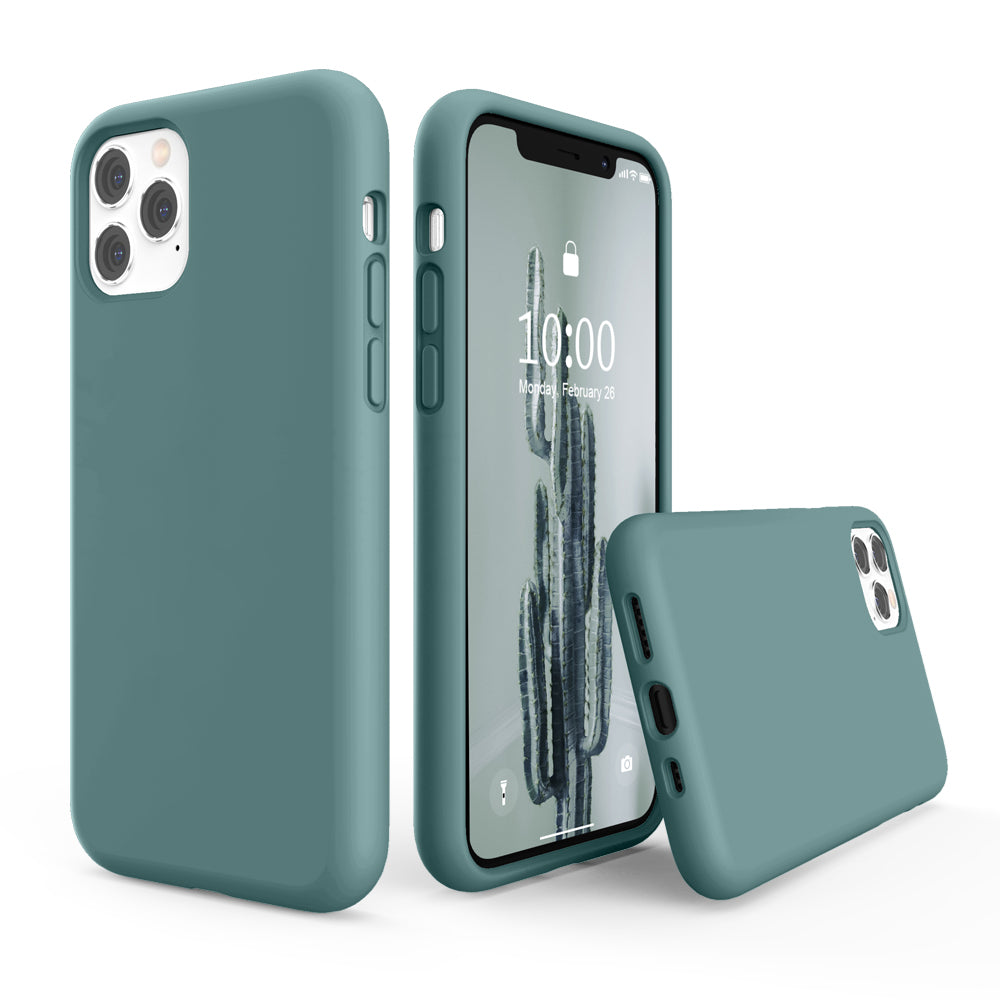 SURPHY Silicone Case Compatible with iPhone 11 Pro Case 5.8 inches Liquid Silicone Full Body Thickening Design Phone Case with Microfiber Lining