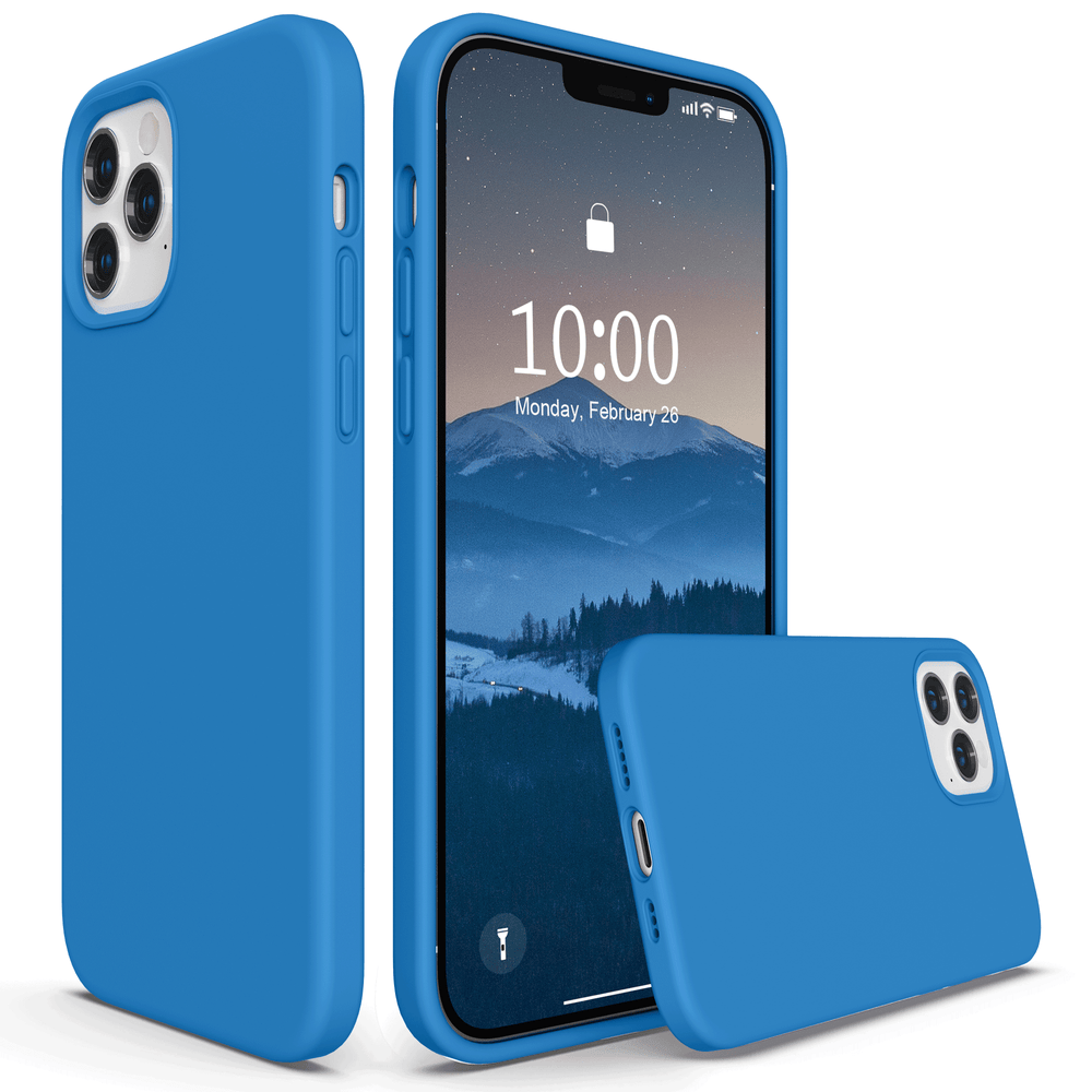 SURPHY Silicone Case Compatible with iPhone 12 Case and iPhone 12 Pro Case 6.1 inch 2020, Liquid Silicone Phone Case (with Microfiber Lining) Designed for iPhone 12 & 12 Pro