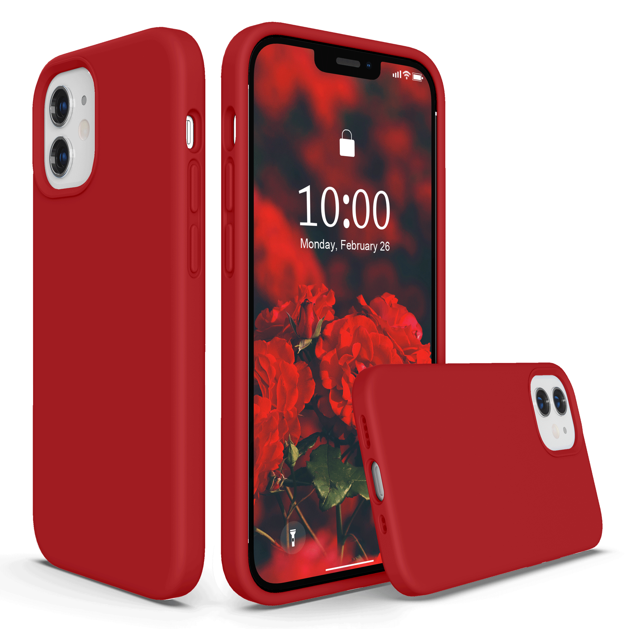 SURPHY Silicone Case Compatible with iPhone 12 Mini Case 5.4 inches, Liquid Silicone Phone Case (with Microfiber Lining) Designed for iPhone 12 Mini 2020