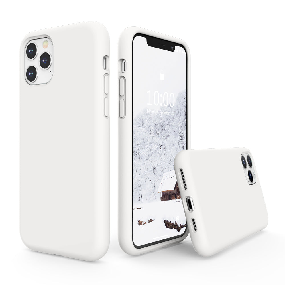 SURPHY Silikonhülle kompatibel mit iPhone 11 Pro Max Hülle 6,5 Zoll, Flüssigsilikon-Ganzkörper-Verdickungsdesign-Telefonhülle (mit Mikrofaserfutter) für 11 Pro Max 2019 