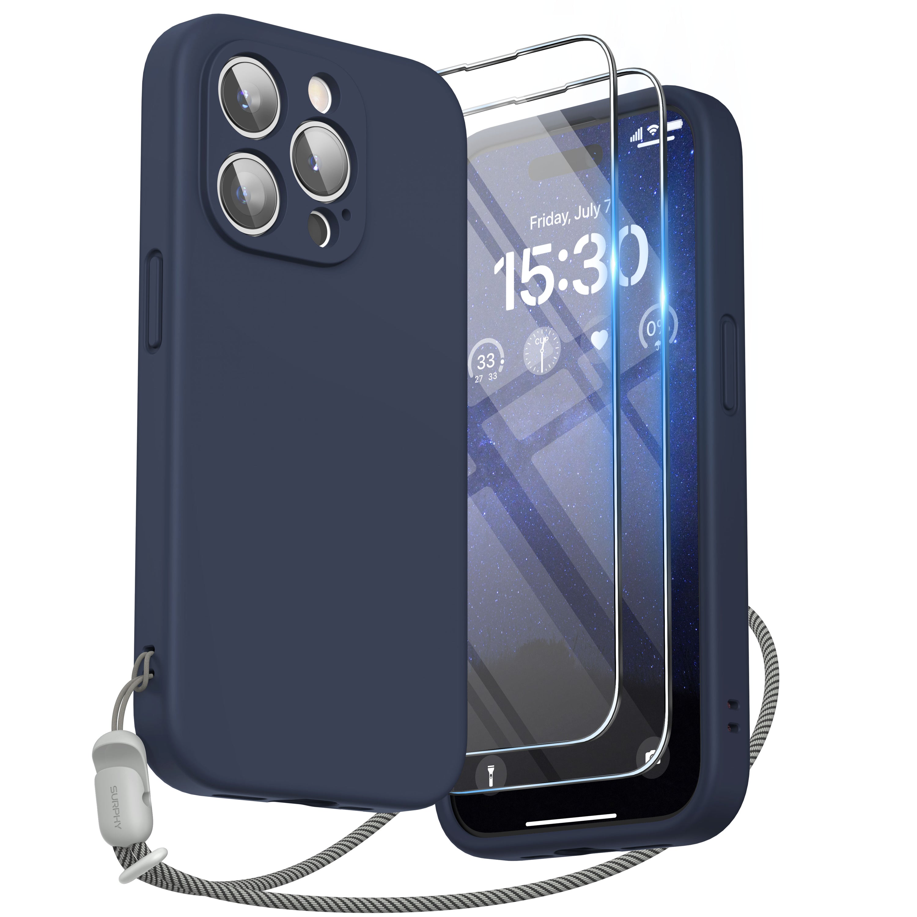 Iphone 15 (6.1) Funda Gel Tpu Silicona dibujo Metal