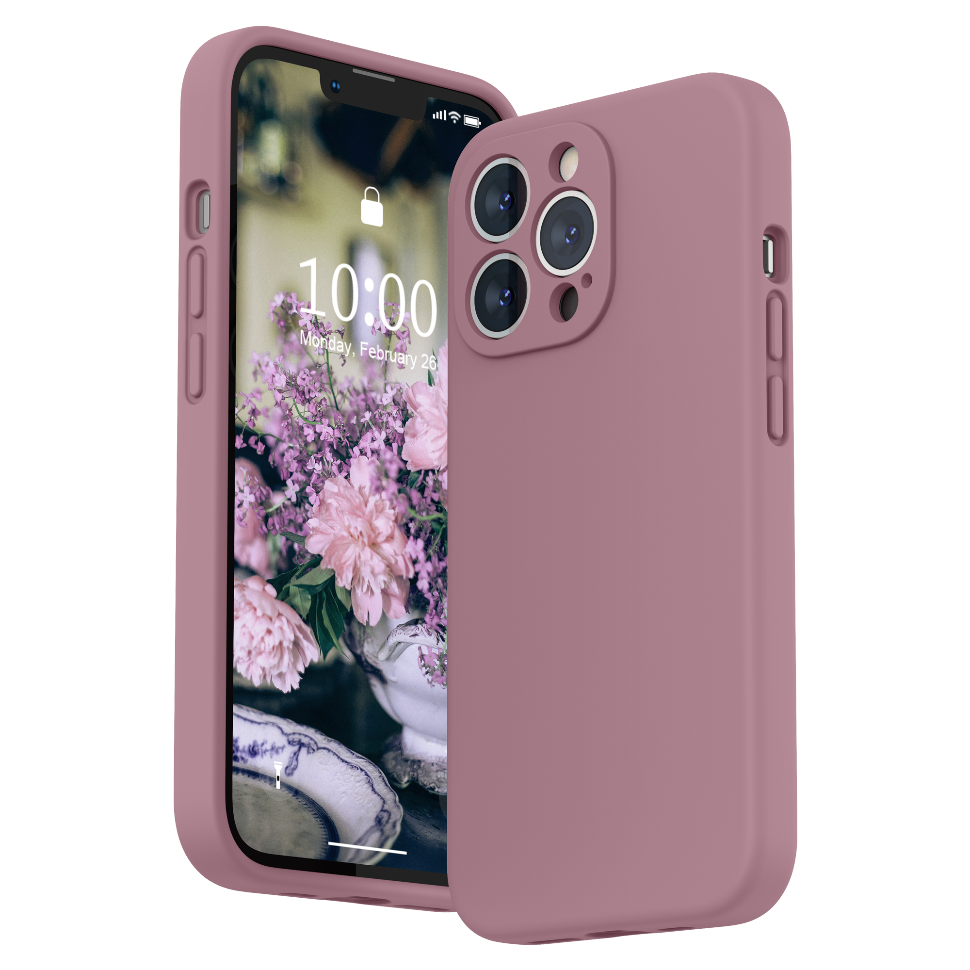 SURPHY Silicone Case Compatible with iPhone 13 Pro Case (6.1 inch 2021), with Camera Protection, Liquid Silicone Phone Case with Microfiber Lining