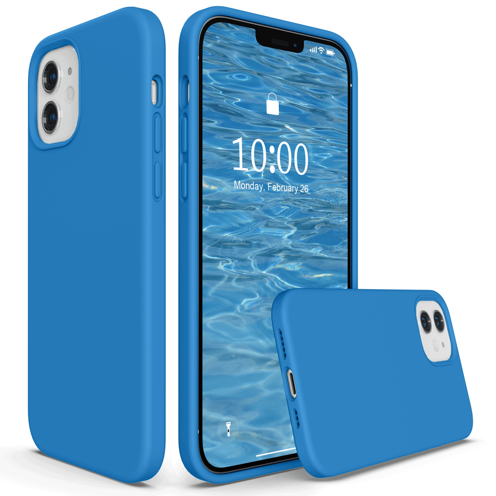 SURPHY Silicone Case Compatible with iPhone 12 Case and iPhone 12 Pro Case 6.1 inch 2020, Liquid Silicone Phone Case (with Microfiber Lining) Designed for iPhone 12 & 12 Pro