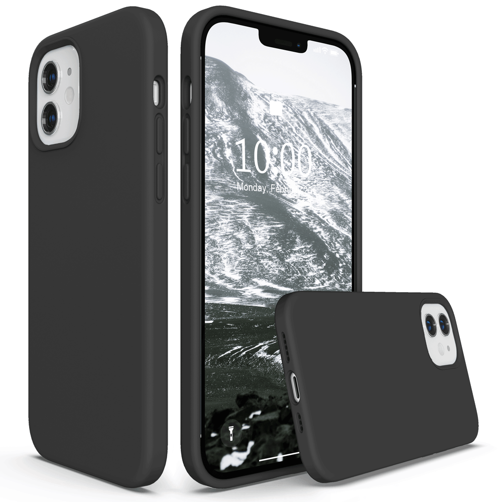 SURPHY Silicone Case Compatible with iPhone 12 Case and iPhone 12 Pro Case 6.1 inch 2020, Liquid Silicone Phone Case (with Microfiber Lining) Designed for iPhone 12 & 12 Pro