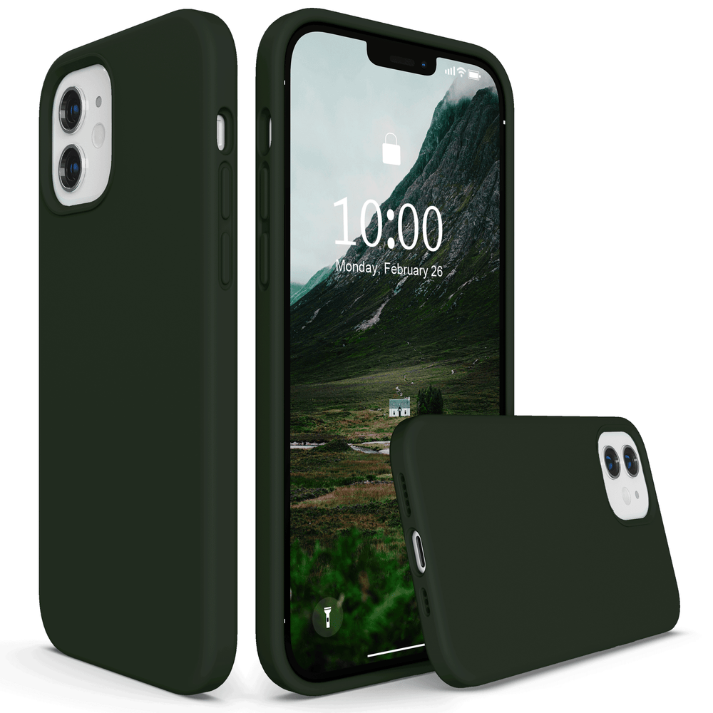 SURPHY Silicone Case Compatible with iPhone 12 Case and iPhone 12 Pro Case 6.1 inch 2020, Liquid Silicone Phone Case (with Microfiber Lining) Designed for iPhone 12 & 12 Pro