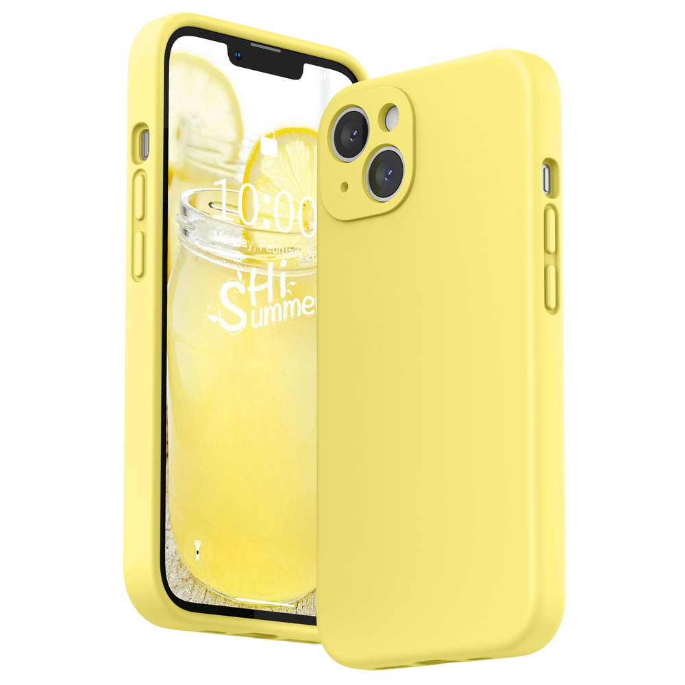 SURPHY Silicone Case Compatible with iPhone 13 Case (6.1 inch 2021), with Camera Protection, Liquid Silicone Phone Case with Microfiber Lining